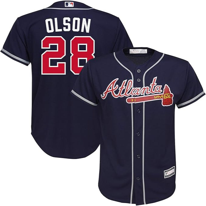 Matt Olson Youth Jersey #28 Atlanta Braves Replica Player Jersey - Youth Boys (8-20)