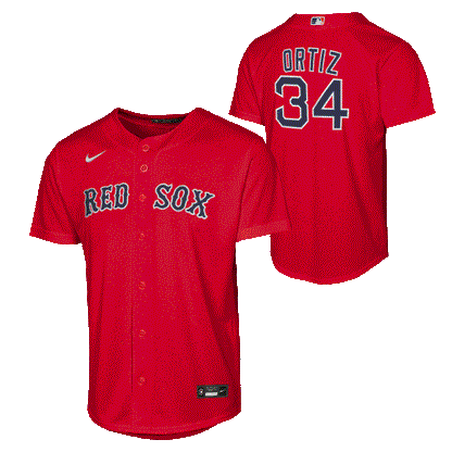 David Ortiz Youth Jersey #34 Boston Red Sox Nike Replica Player Jersey - Youth Boys (8-20)