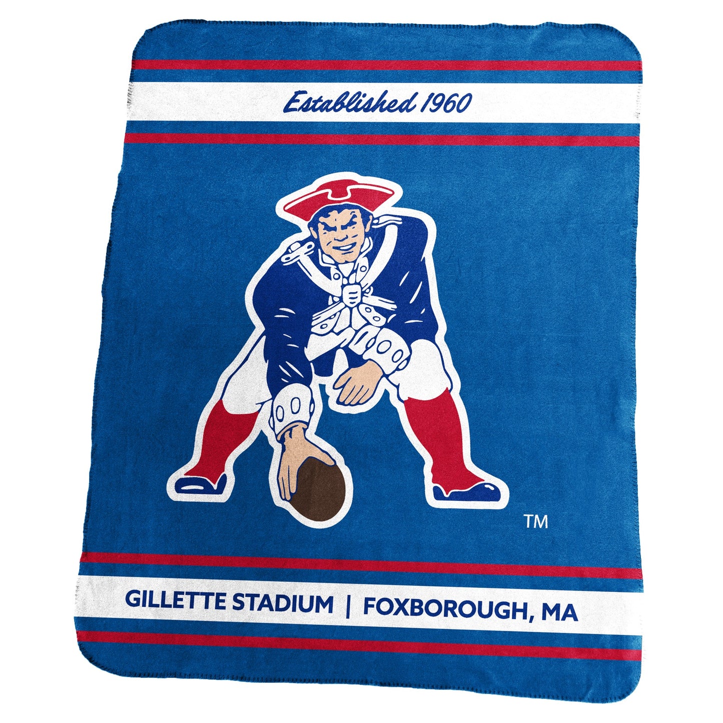 New England Patriots 50" x 60" Throwback Stadium Classic Fleece Throw Blanket