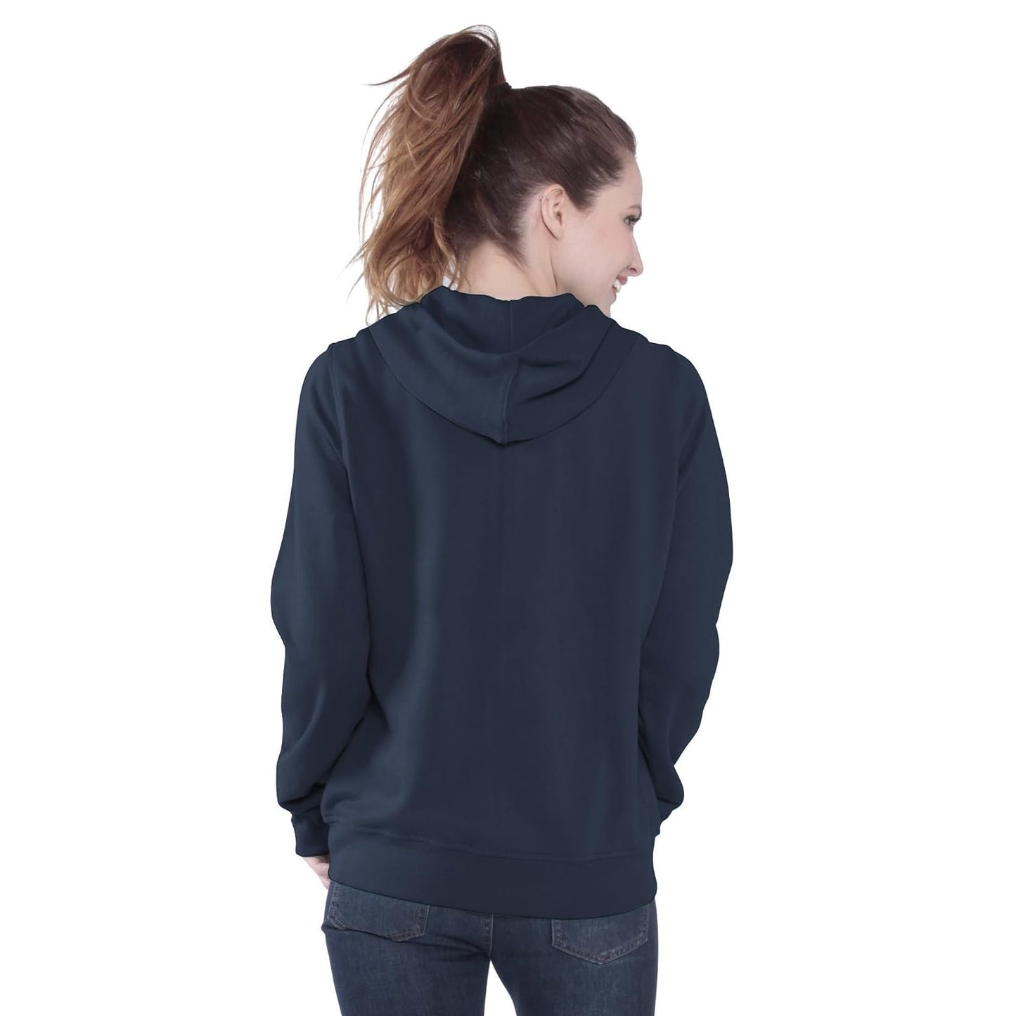 New England Patriots Women's Distressed Script Full Zip Fleece Hoodie Sweatshirt