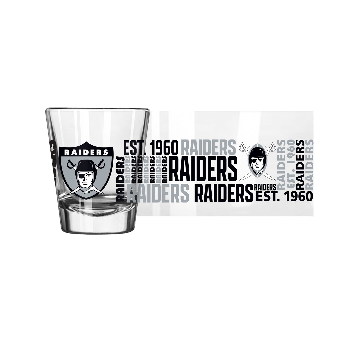 Las Vegas Raiders Throwback 2oz. Spirit Shot Glass