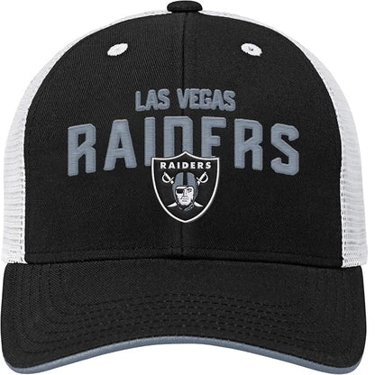 Las Vegas Raiders Youth Core Lockup Adjustable Meshback Hat