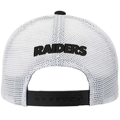 Las Vegas Raiders Youth Core Lockup Adjustable Meshback Hat