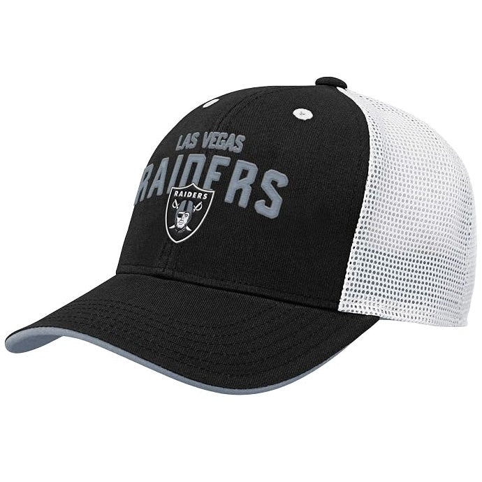 Las Vegas Raiders Youth Core Lockup Adjustable Meshback Hat