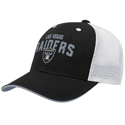 Las Vegas Raiders Youth Core Lockup Adjustable Meshback Hat