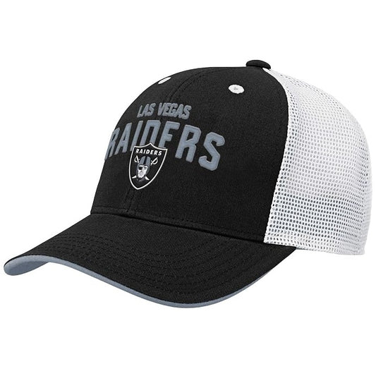 Las Vegas Raiders Youth Core Lockup Adjustable Meshback Hat