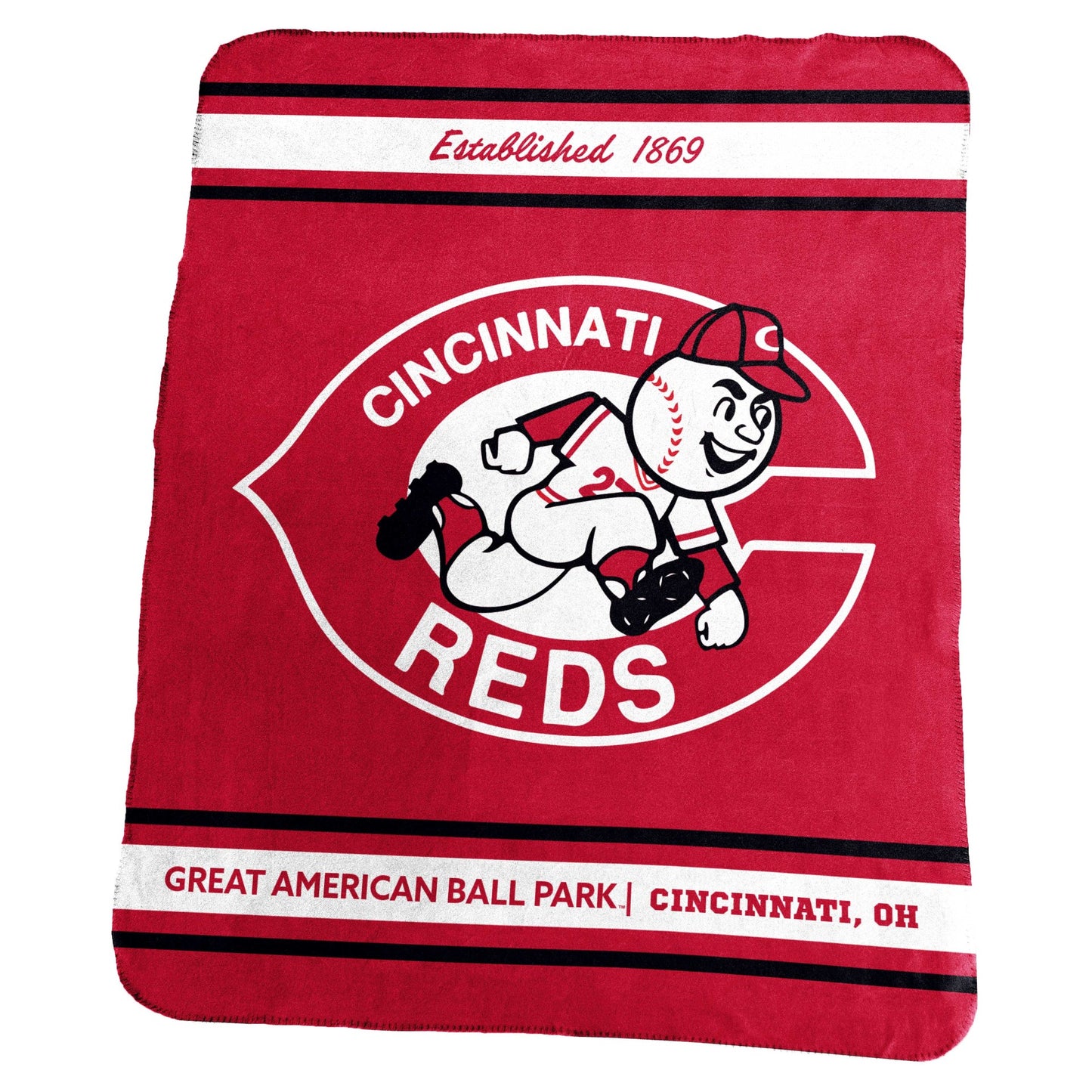 Cincinnati Reds 50" x 60" Throwback Stadium Classic Fleece Throw Blanket