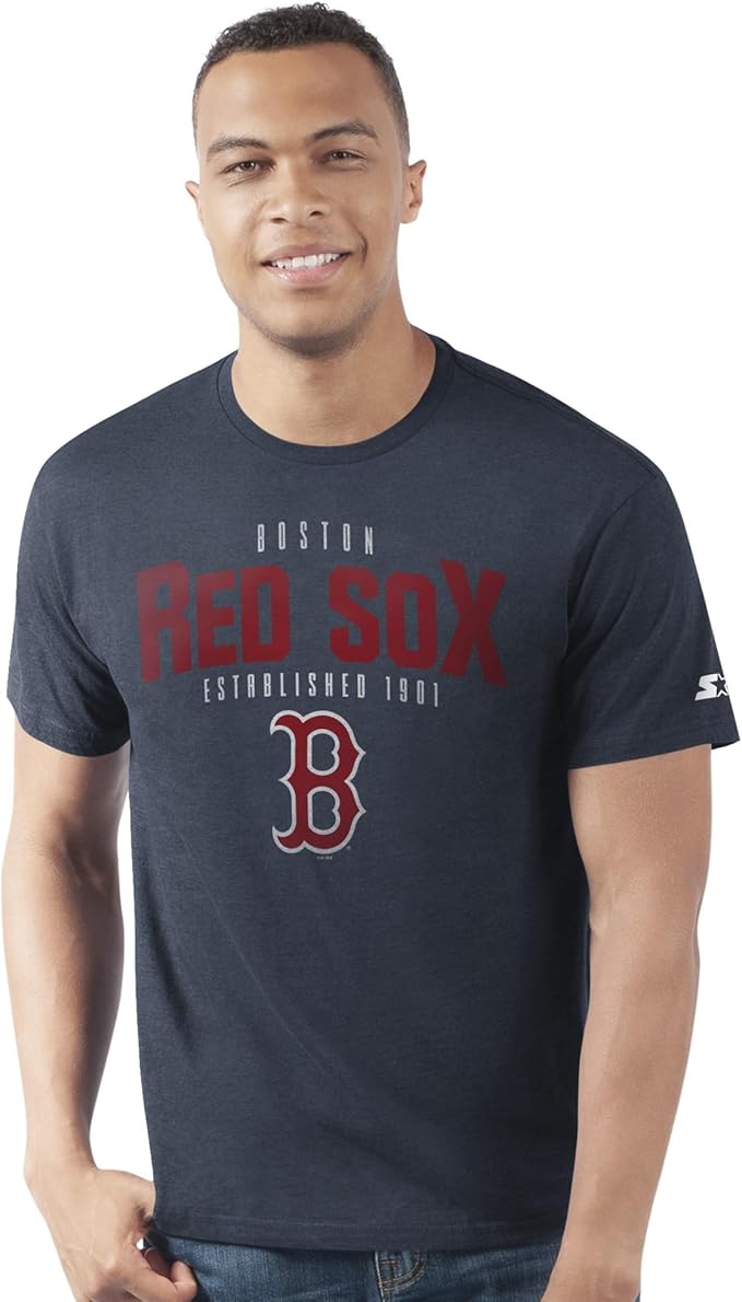Boston Red Sox STARTER Men's Prime Time Distressed T-Shirt