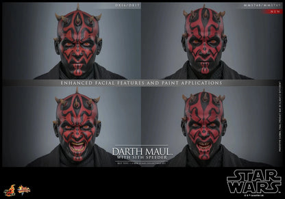 Hot Toys Star Wars Phantom Menace MMS749 Darth Maul w/Speeder 1/6 Scale