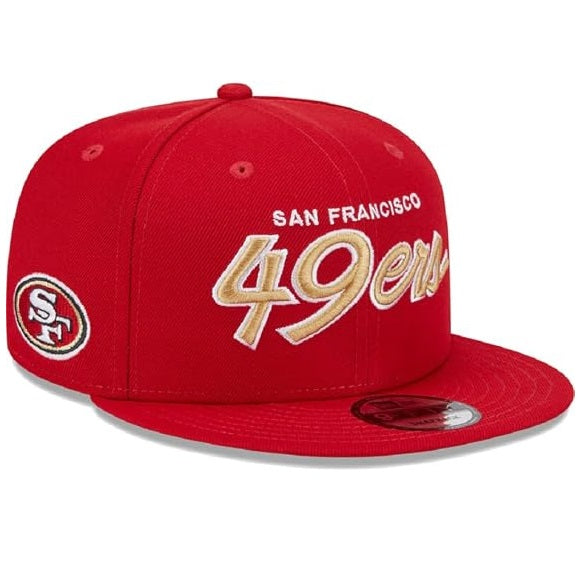 San Francisco 49ers Men's New Era Script 9FIFTY Adjustable Snapback Hat