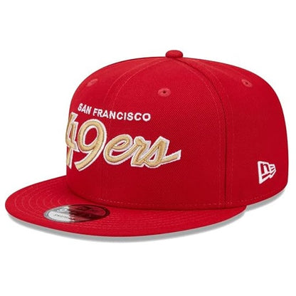 San Francisco 49ers Men's New Era Script 9FIFTY Adjustable Snapback Hat