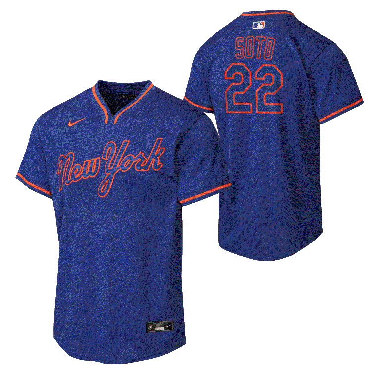Juan Soto Youth Jersey #22 New York Mets Nike Replica Player Jersey - Youth Boys (8-20)