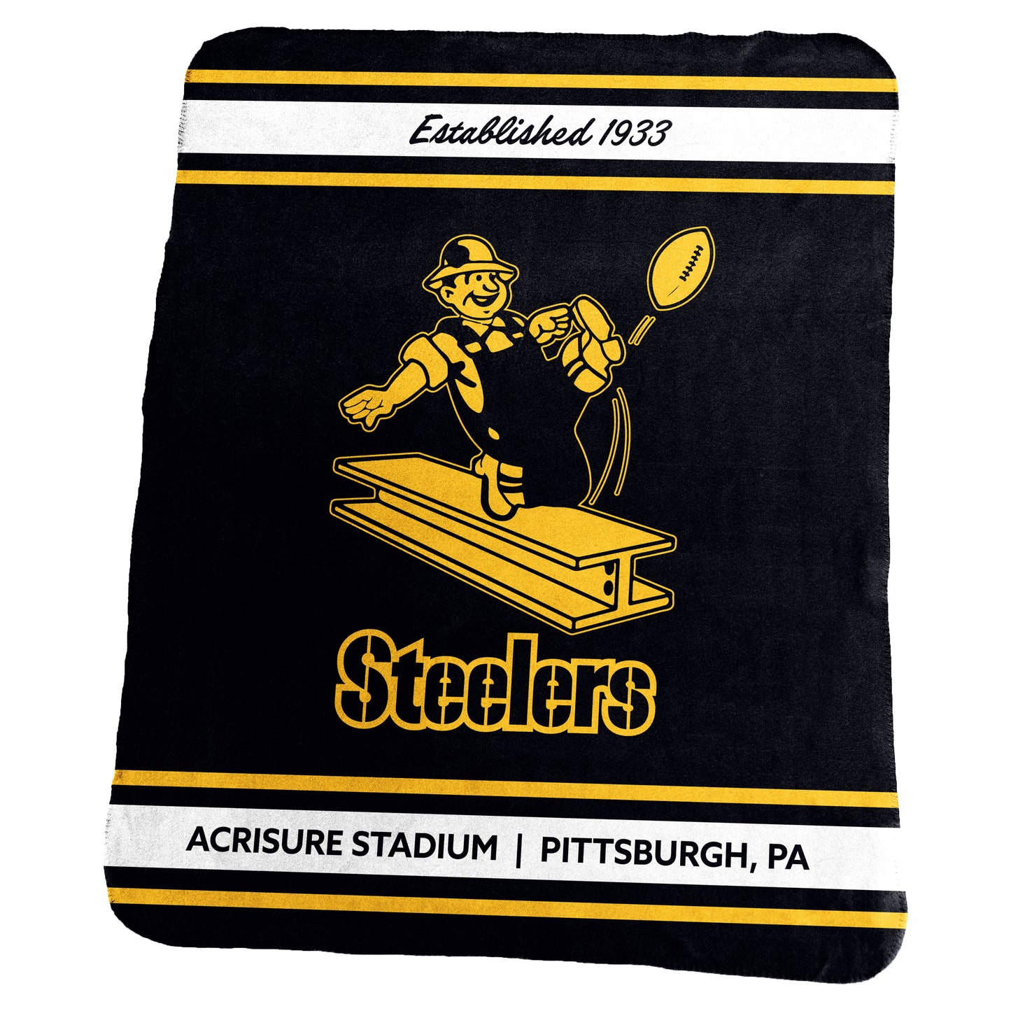 Pittsburgh Steelers 50" x 60" Throwback Stadium Classic Fleece Throw Blanket