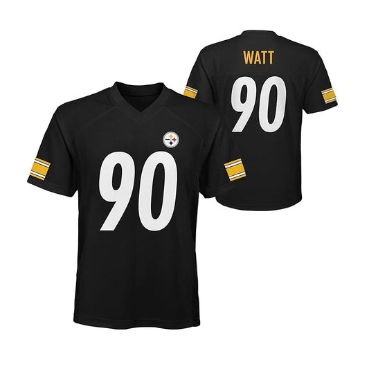 TJ Watt Youth Jersey #90 Pittsburgh Steelers Replica Player Jersey - Youth Boys (8-20)