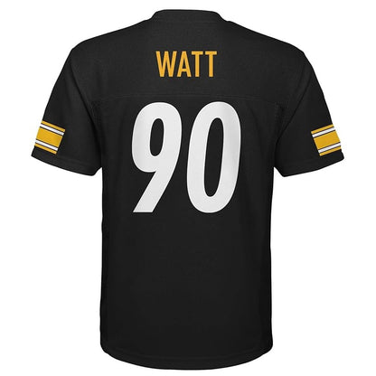TJ Watt Youth Jersey #90 Pittsburgh Steelers Replica Player Jersey - Youth Boys (8-20)