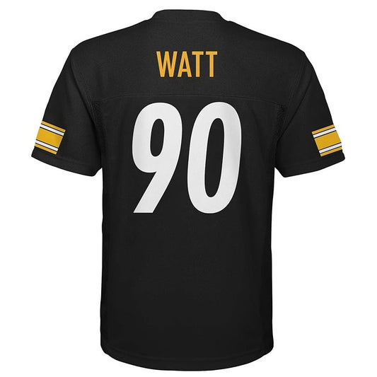 TJ Watt Youth Jersey #90 Pittsburgh Steelers Replica Player Jersey - Youth Boys (8-20)