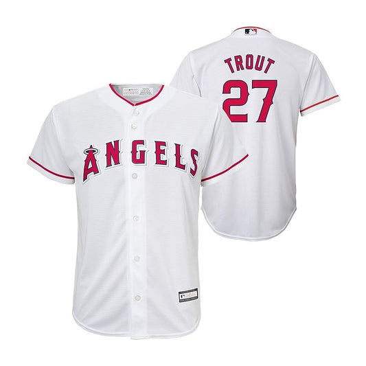 Mike Trout Youth Jersey #27 Los Angeles Angels Replica Player Jersey - Kids (4-7)