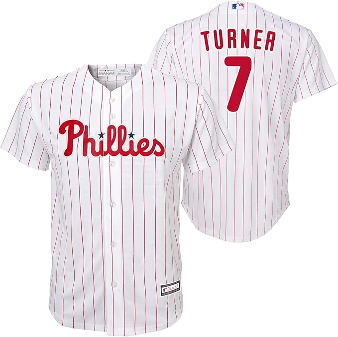 Trea Turner Youth Jersey #7 Philadelphia Phillies Replica Player Jersey - Youth Boys (8-20)