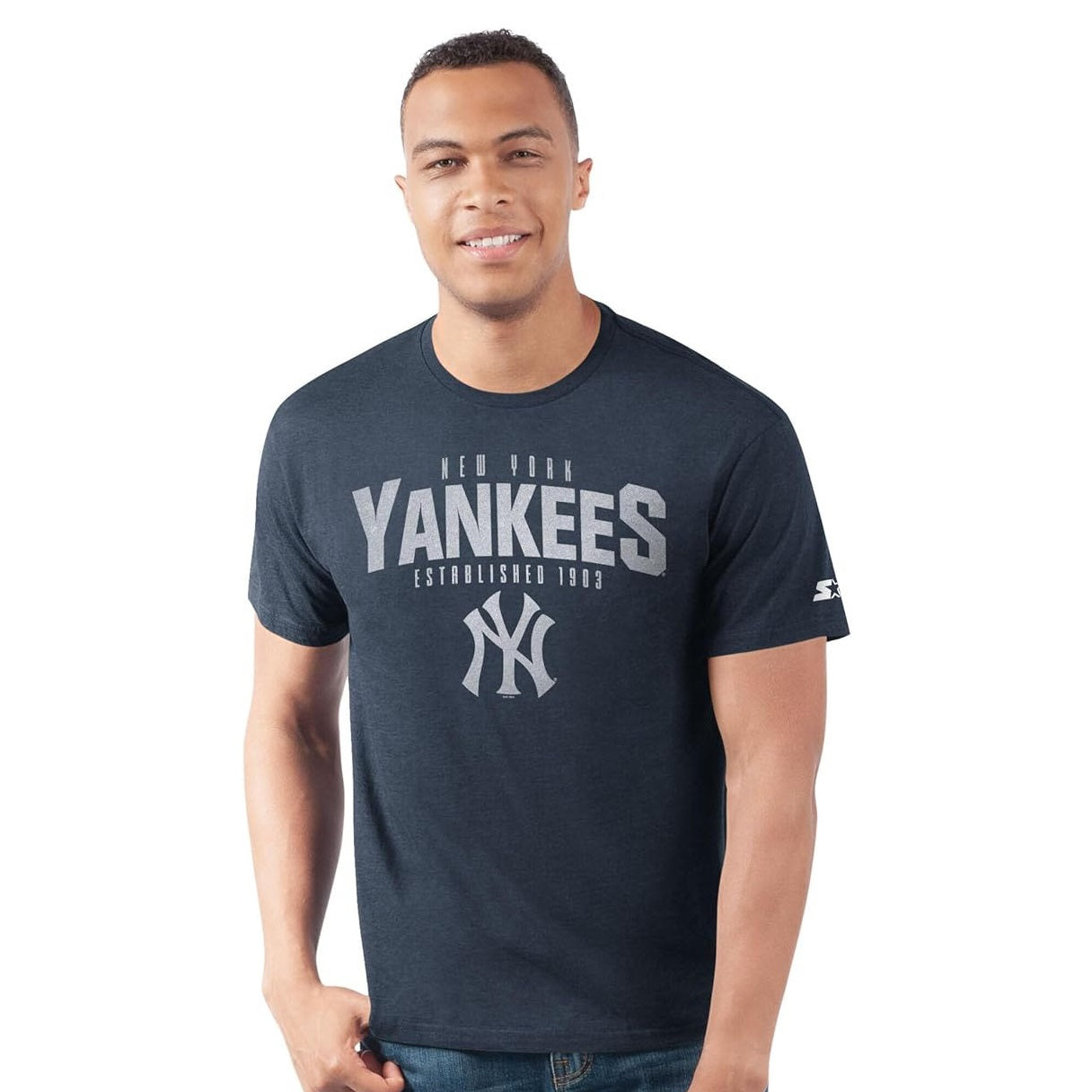 New York Yankees STARTER Men's Prime Time Distressed T-Shirt