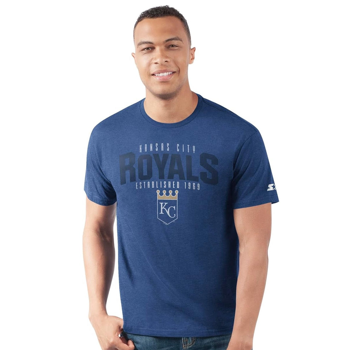 Kansas City Royals STARTER Men's Prime Time Distressed T-Shirt