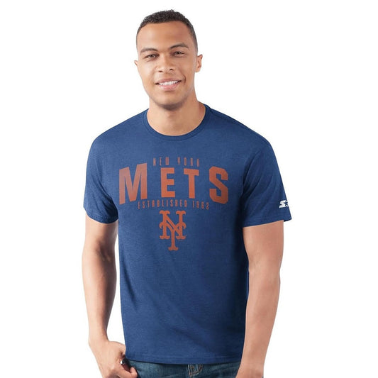New York Mets STARTER Men's Prime Time Distressed T-Shirt
