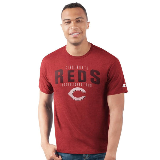 Cincinnati Reds STARTER Men's Prime Time Distressed T-Shirt