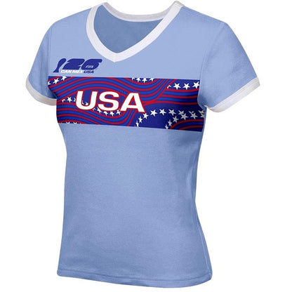 FIFA World Cup 2026 Women's USA Baby Tee V-Neck Country T-Shirt