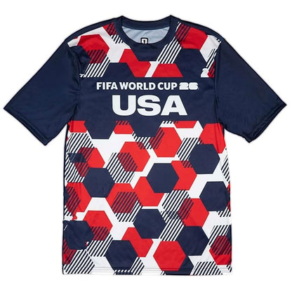FIFA World Cup 2026 Youth USA Hex Pattern Sublimated Country Team Jersey - Youth Boys (8-20)