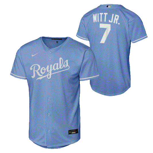 Bobby Witt Jr. Youth Jersey #7 Kansas City Royals Nike Replica Player Jersey - Youth Boys (8-20)