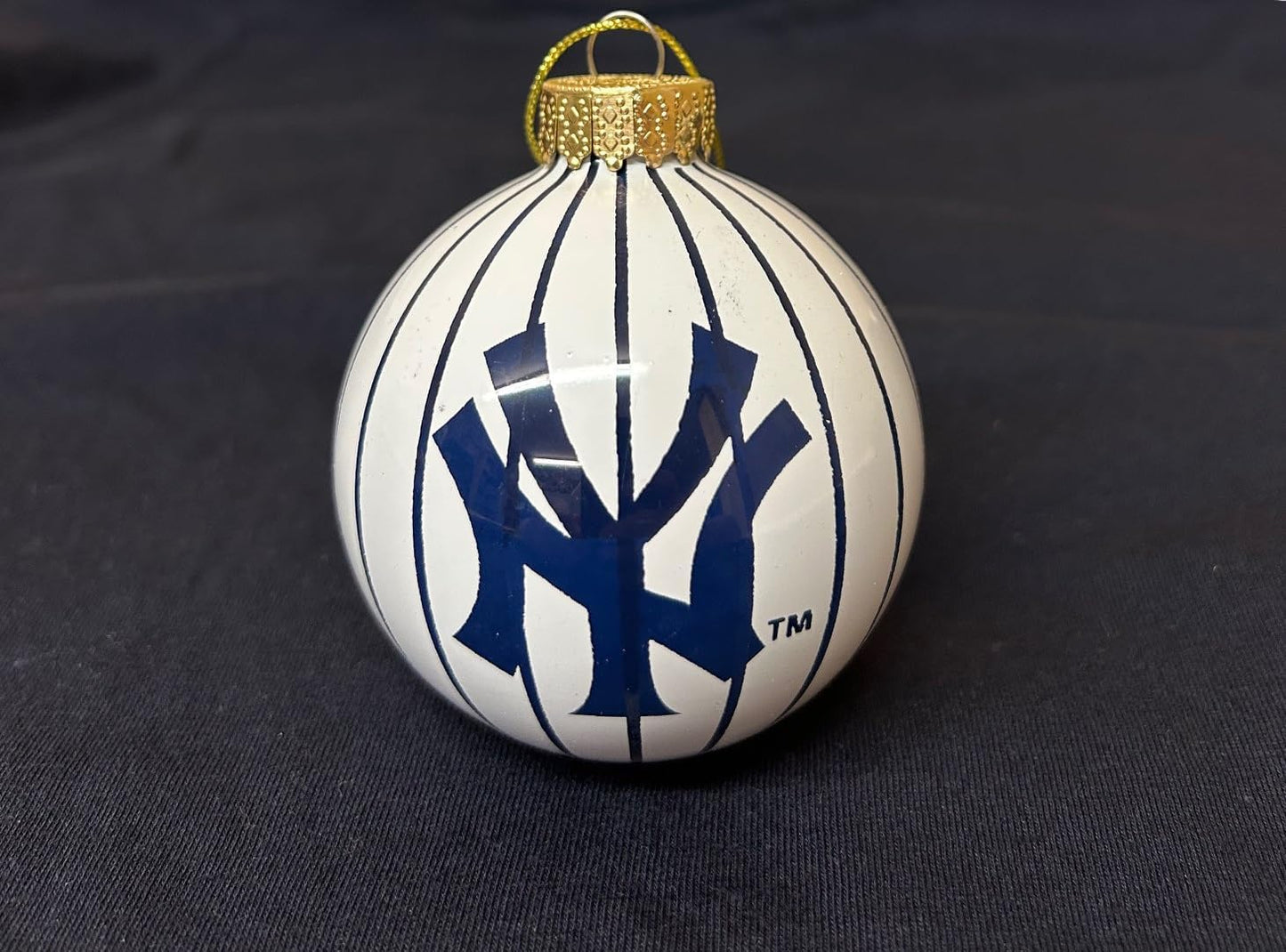 New York Yankees 3 1/4" Glass Ball Ornament