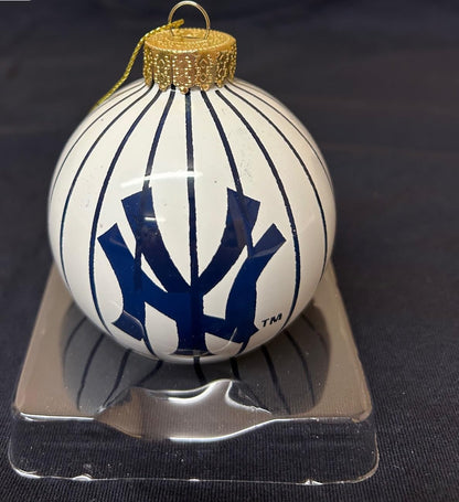 New York Yankees 3 1/4" Glass Ball Ornament