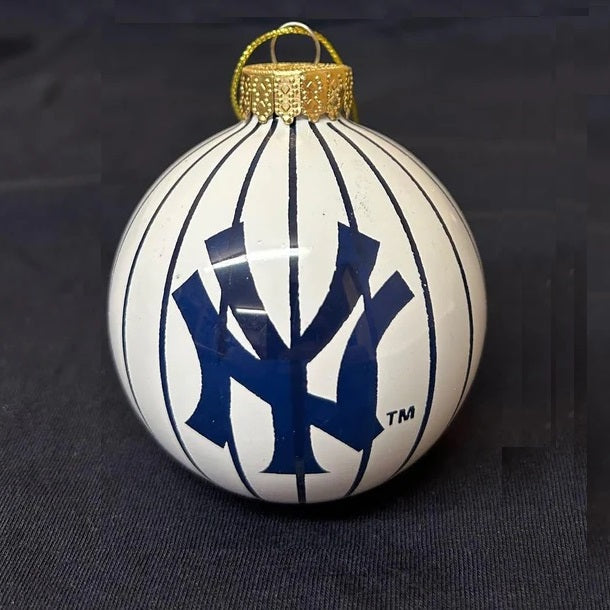 New York Yankees 3 1/4" Glass Ball Ornament