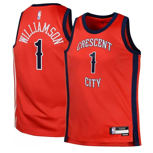 Zion Williamson Youth Jersey #1 New Orleans Pelicans Replica Statement Edition Swingman Player Jersey - Youth Boys (8-20)